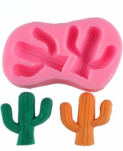 Miniatura 3 de MoldFun Juego de 3 moldes de silicona para cactus, moldes de cactus para decoración de fondant de pasteles, mini jabón, chocolate, caramelo, vela