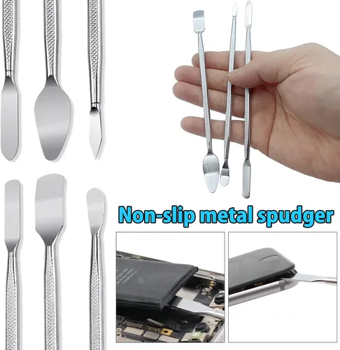 Miniatura 4 de Spudger - Kit de herramientas de palanca, herramienta de apertura de 8 piezas, kit de herramientas de metal Spudger, herramienta ultrafina y abierta