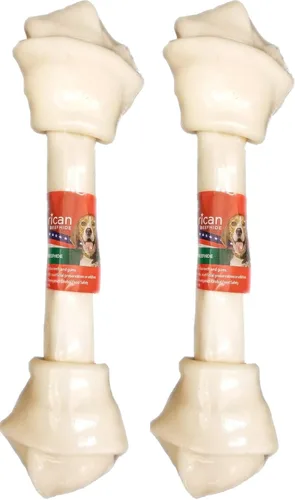 Miniatura 9 de Pet Factory American Beefhide - Golosina masticable para perro de hueso anudado de 12 pulgadas, sabor natural, 1 unidad/1 paquete