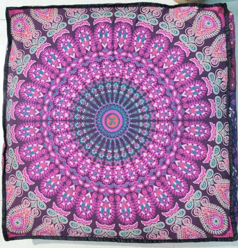 Miniatura 38 de CRAFT KALA Funda de cojín con diseño de mandala, funda de cojín para asiento, hippie, decorativo, bohemio, otomano, de algodón, indio, para sala