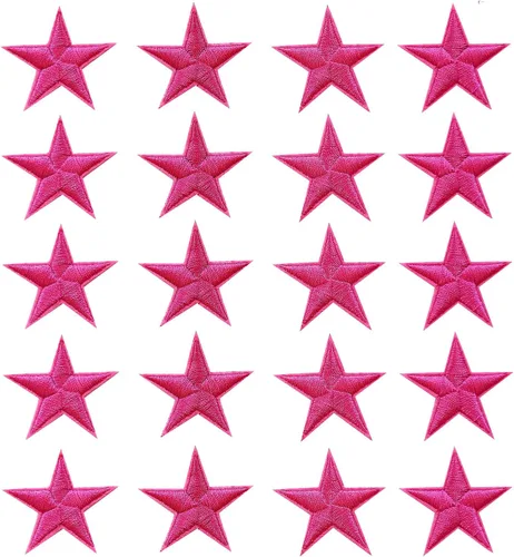 Miniatura 32 de 5 parches para planchar con estrellas negras, parches bordados para ropa, chaquetas, sombreros, mochilas, jeans (3.2 pulgadas)
