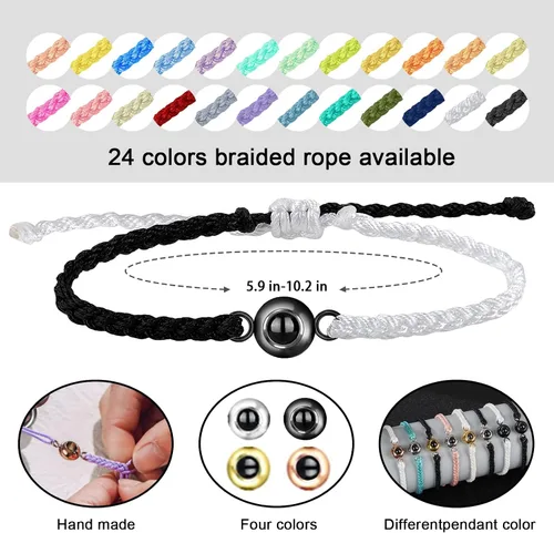 Miniatura 2 de Pulseras personalizadas con imagen en el interior, pulseras de proyección con fotos, pulsera con imagen, regalos conmemorativos personalizados