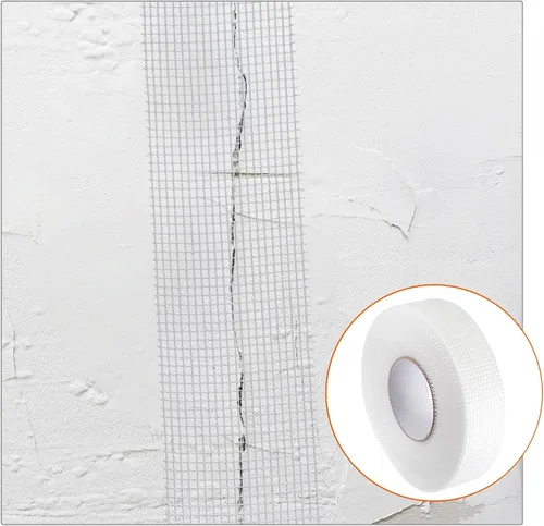 Miniatura 6 de uxcell Cinta adhesiva para paneles de yeso de fibra de vidrio autoadhesiva de 2 pulgadas x 328 pies, malla de 0.110 in