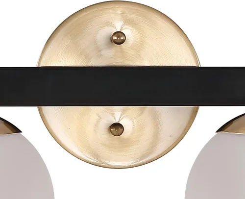 Miniatura 7 de JONATHAN Y Lámpara de pared LED de 5.75 pulgadas, color latón/negro, 1 luz de globo moderno, pantalla de vidrio esmerilado, lámpara de pared Art