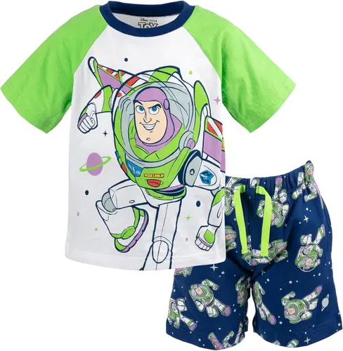 Disney Pixar Cars Mickey Mouse King Toy Story Buzz Lightyear - Conjunto de camiseta gráfica y pantalones cortos de rizo francés