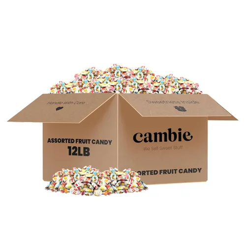 Miniatura 23 de Caramelos duros surtidos con frutas envueltos individualmente de Cambie, 1 lb de caramelo de fruta con un exterior duro deliciosamente dulce con un