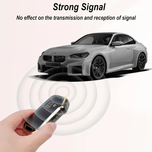Miniatura 4 de Funda para llavero y llavero de cuero, compatible con Kia K5 Forte Sportage Soul Seltos Telluride Smart Key Holder 5 botones, elefante blanco