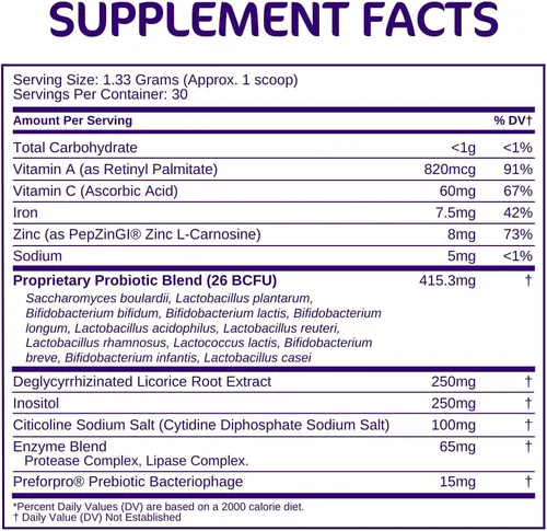 Miniatura 2 de Aspire Nutrition Bio-Heal Pro+ Suplemento en polvo probiótico 6 en 1 – Fórmula probiótica diaria para mujeres, hombres y niños – Suministro para 30