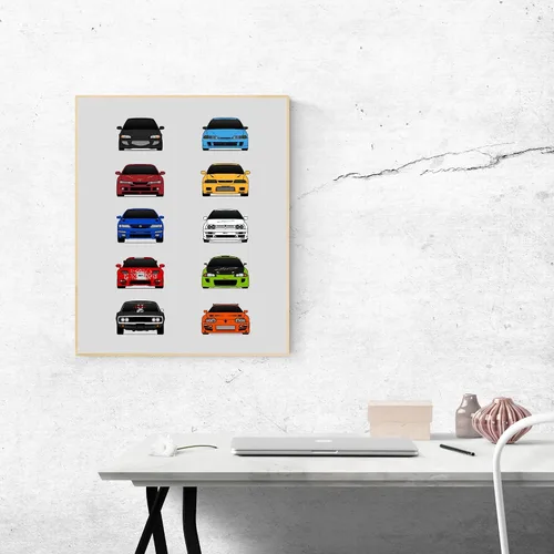 Miniatura 6 de Custom Car Posters Póster hecho a mano compatible con Fast and the Furious y la impresión de Best Cars Dominic Toretto Brian O'Connor – 8 x 10