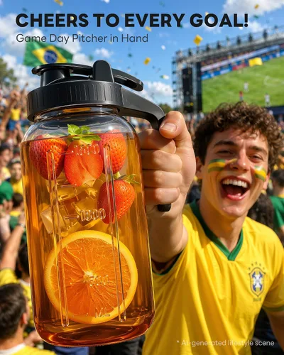 Miniatura 2 de Jarra Mason Jar de 64 onzas – Jarra de vidrio hermética y a prueba de fugas con tapa, perfecta para té helado, té solar, cerveza fría, leche