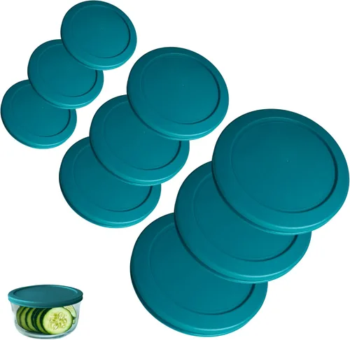Miniatura 9 de Tapas/Cubiertas de repuesto naranja, azul, rojo de 2, 4 y 7 tazas para cuencos de almacenamiento Pyrex, Anchor Hocking y KlareWare *Solo tapas
