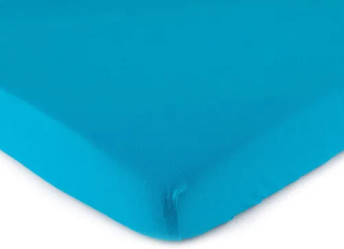 Miniatura 15 de SheetWorld - Sábana bajera ajustable para cuna Nuna Mixx de 12 x 29 pulgadas, sábana hipoalergénica de jersey 100% algodón, unisex, para niño y Azul