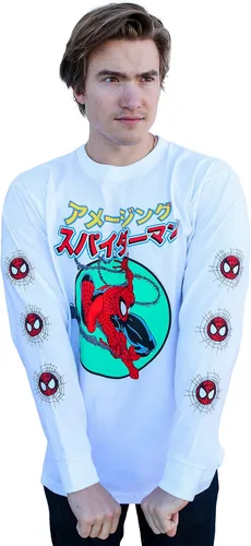 Miniatura 3 de Marvel Spider-Man - Camiseta de manga larga japonesa Kanji Comics para adultos unisex 100 algodón