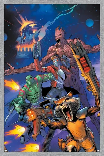 Miniatura 11 de Marvel Comics Guardianes de la Galaxia - Póster de pared con gritos grupales, 34 pulgadas de largo x 22.4 pulgadas de ancho, versión premium sin