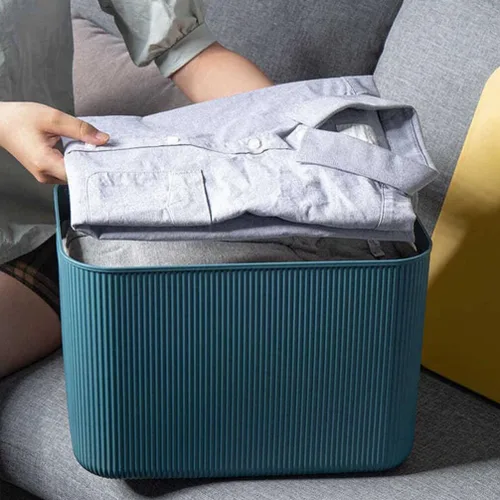 Miniatura 4 de Garneck 1 caja de almacenamiento de plástico con tapa, elegante organizador para ropa, cosméticos y decoración del hogar más versátil y opción