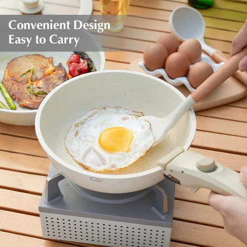 Miniatura 6 de KOCH SYSTEME CS Juego de 17 ollas y sartenes, juego de utensilios de cocina antiadherentes, mango desmontable, juegos de utensilios de cocina