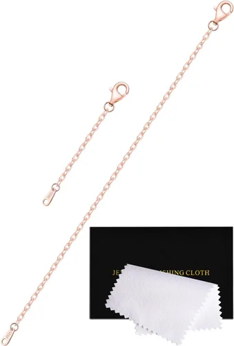 Miniatura 23 de Extensores de cadena dorada para collares, extensiones de pulsera de plata de ley, extensor de collar dorado para mujer, juego de 3 piezas, 1, 2, 3
