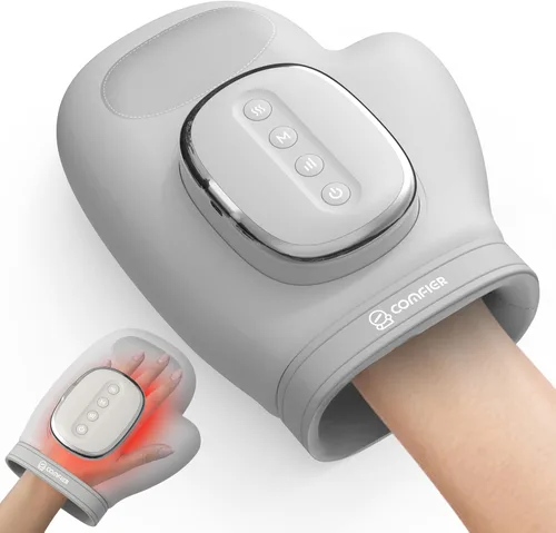 Miniatura 10 de COMFIER Masajeador inteligente de manos, control de aplicación, masaje de manos con calor y compresión, masajeador para artristis, túnel carpiano