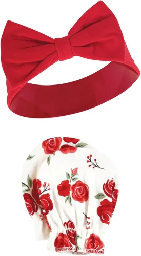 Miniatura 55 de Hudson Baby Conjunto de diadema de algodón y manoplas para rascar para bebé