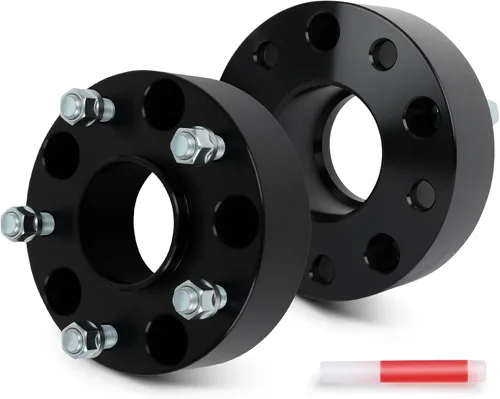 Miniatura 15 de SCITOO 2 separadores de rueda de 5 x 5.5 pulgadas, adaptadores espaciadores de rueda de 2 pulgadas con pernos de 9/16 de 3.063 in, 5 lengüetas