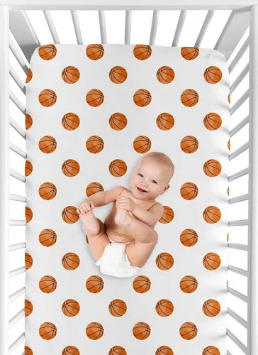 Miniatura 6 de Sweet Jojo Designs Sábanas ajustables para cuna de bebé (baloncesto) para niños o niñas, guardería infantil, habitación de niños pequeños