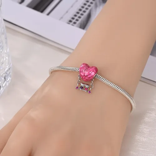 Miniatura 181 de KUNSIR Los abalorios se adaptan a pulseras Pandora para mujer, plata de ley 925, cuentas colgantes de joyería para niñas, dijes de feliz cumpleaños