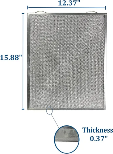 Miniatura 3 de Air Filter Factory Filtro de metal 203368 de repuesto para Honeywell EAC F50F1073, F300E1019, 50000293-002 prefiltros de malla de aluminio
