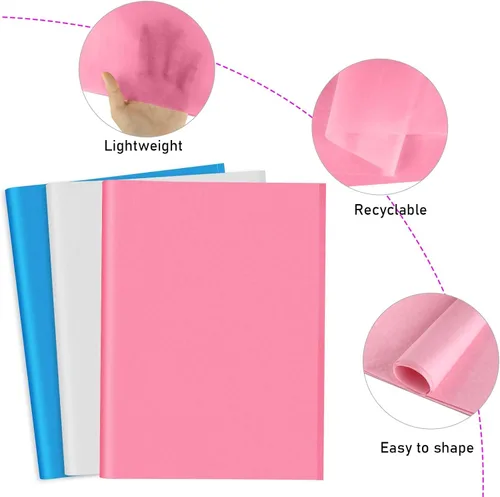 Miniatura 4 de PLULON 60 hojas de papel de seda de colores a granel 8 colores mixtos hojas de papel de seda para envolver papel de crepé papel de seda para arte