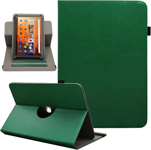 Miniatura 19 de Funda universal para tablet Android de 10 y 10.1 pulgadas, Dluggs de piel sintética con rotación de 360 grados, soporte multiángulo