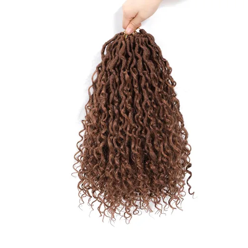 Miniatura 14 de Goddess Locs - Cabello de ganchillo de 12 pulgadas, 7 paquetes de rastas cortas de pelo sintético de ganchillo suave, trenzas de ganchillo