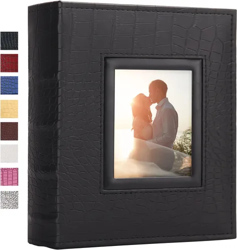 Vienrose Álbum de fotos para 200 fotos de 4 x 6 pulgadas, cubierta de piel, libro de fotos de gran capacidad para bodas, bebés y vacaciones