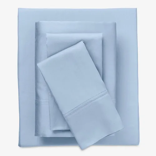 Miniatura 14 de BrylaneHome Bed Tite 300 Thread Count Sheet Set - Twin, Blue Floral