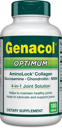 Genacol Optimum – Glucosamina, condroitina, MSM y suplemento para articulaciones de colágeno ultrahidrolizado, fórmula completa para articulaciones