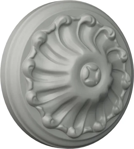 Miniatura 2 de Ekena Millwork ROS05X05MU Mullin Roseta Redonda, 5 7/8"OD x 1 5/8"P, Imprimado