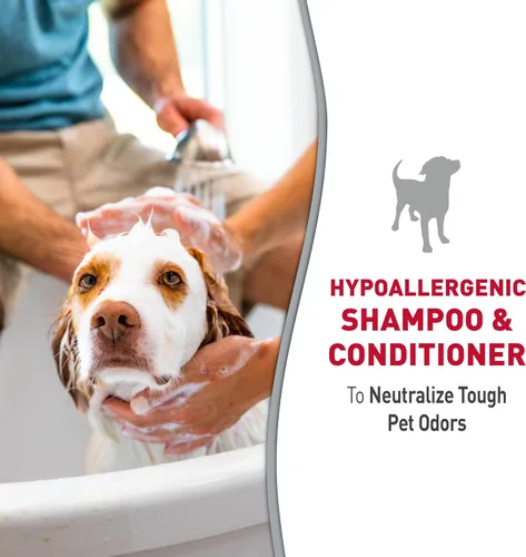 Miniatura 4 de Nature's Miracle Champú y acondicionador hipoalergénico para perros, 16 onzas, sin perfume