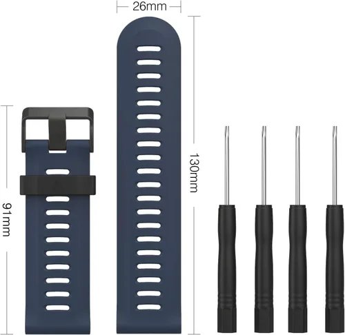 Miniatura 7 de MoKo Correa compatible con Garmin Fenix 3/Fenix 5X, [4 unidades] Correa de repuesto de silicona suave para reloj inteligente Garmin Fenix 3/Fenix 3