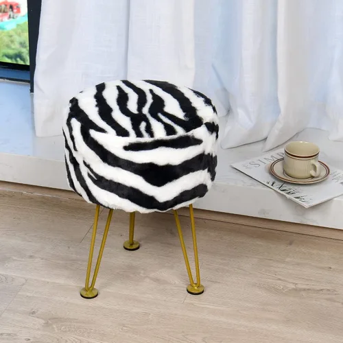 Miniatura 12 de Otomano cuadrado con estampado de leopardo de 17"x17"x17", de piel sintética, banco de entrada, reposapiés, taburete, asiento de acento, otomano