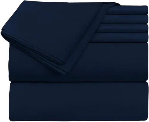 Miniatura 14 de Juego de sábanas de 5 piezas para camas ajustables, 800 TC-100% algodón, color negro, dividido, para cama ajustable, hilo de fibra larga de una sola
