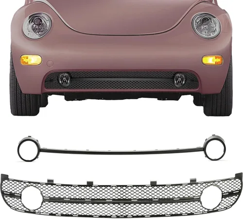 Miniatura 9 de HECASA Rejilla de parachoques inferior con bisel de luz antiniebla compatible con Volkswagen New Beetle 2001-2005 Reemplazo para VW1036104