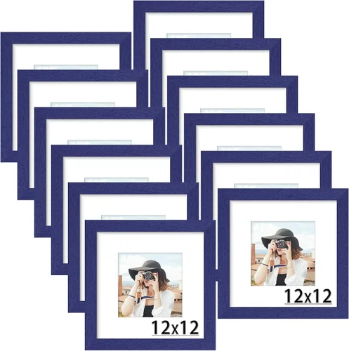 Miniatura 98 de Picrit - Juego de 12 portarretratos de 4 x 6 pulgadas, para fotos de 3.5 x 5 con paspartú o 4 x 6 pulgadas sin paspartú, marcos para colgar