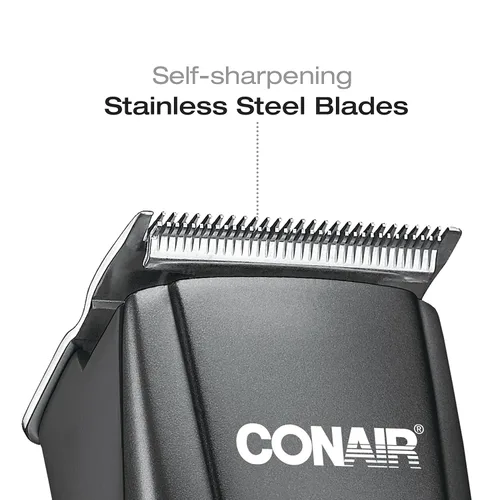 Miniatura 3 de ConairMAN Simple Cut, cortapelos para hombres, kit de corte de cabello para el hogar de 12 piezas Negro