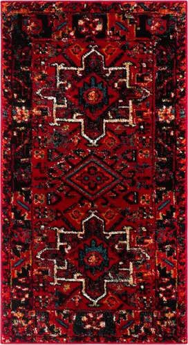 SAFAVIEH Colección Vintage Hamadan - Alfombra de acento de 2 x 3 pies, rojo y multicolor, diseño tradicional persa, no se desprende y fácil de