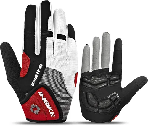 INBIKE Guantes de bicicleta con pantalla táctil, guantes de bicicleta de montaña acolchados de gel para hombre