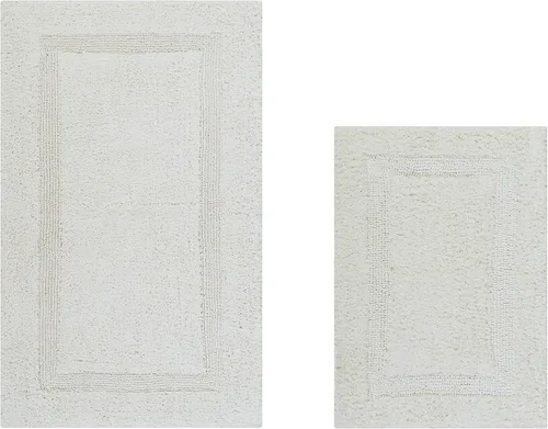 Miniatura 7 de Better Trends Alfombra de Inodoro en Forma de U Cubierta de Asiento de Inodoro de Lujo 100% Algodón Absorbente de Agua, Cubierta de Tapa Reversible