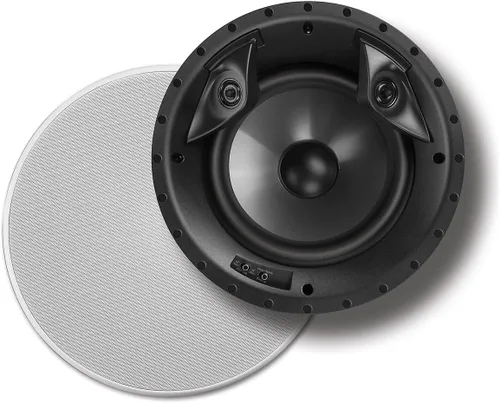 Polk Audio Vanishing Series 80 F/X-LS - Altavoces de sonido envolvente en el techo (par), controlador de equilibrio dinámico de 8 pulgadas y (2)