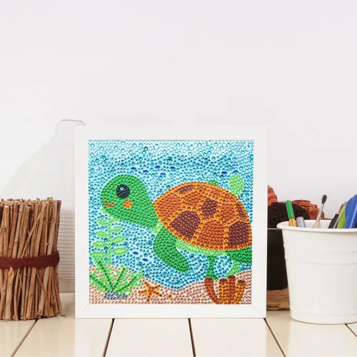 Miniatura 5 de CHWGLFGG Paquete de 6 kits de pintura de diamantes 5D para niños principiantes, kits de arte de diamantes lindos de taladro completo, arte de gemas