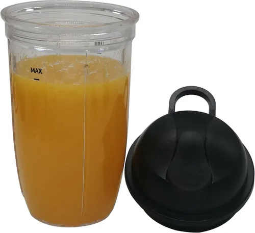 Miniatura 4 de Cuchilla de fresado plana de repuesto con taza de 18 oz y tapa para NutriBullet Blender Combo (NBF10500/NBF70500/ZNBF30400Z/ZNBF30500Z/NBF50400)