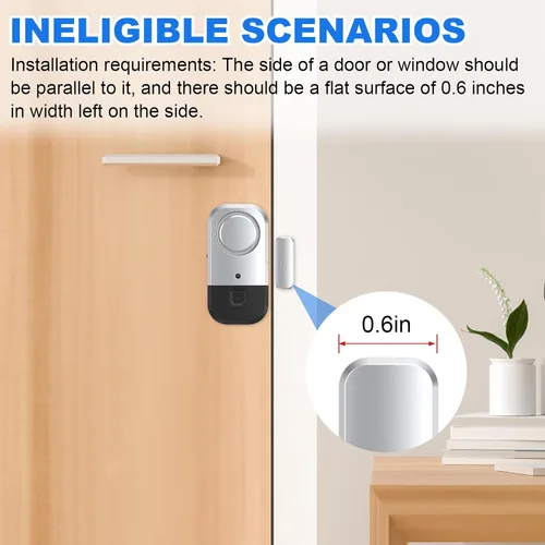 Miniatura 6 de Sensores de alarma para puerta y ventana, alarma de puerta para seguridad de los niños, alarmas de puerta para seguridad del hogar, oficina, tienda