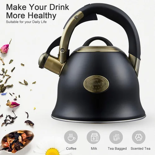 Miniatura 2 de Tetera de Té - Hervidor de 2.2 Quart para Estufa Silbante de Acero Inoxidable Ollas de Té para Estufa Silbante de Té