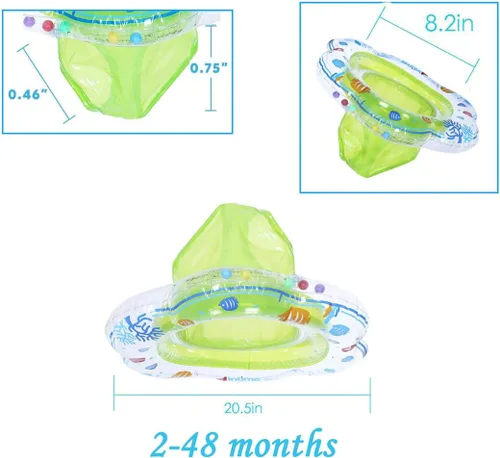 Miniatura 2 de Baby Swimming Float Ring,Baby Inflatable Pool Floatie Baby Water Float Infant Swim Pool Rings for Toddler Kid Age 6-48 Months, Bathtub Toys Pool